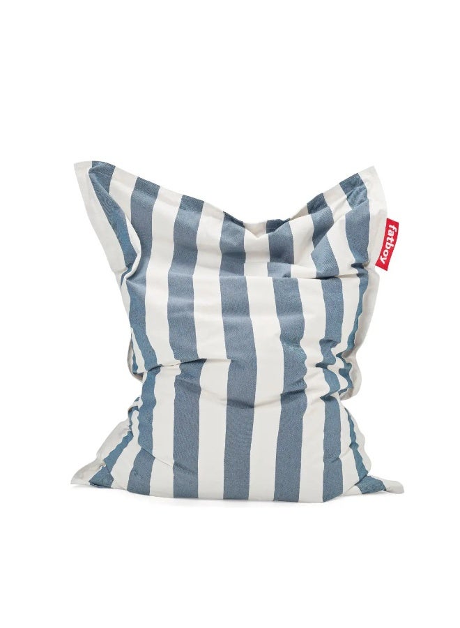 Fatboy Original Bean Bag | Multifunctional Lounge Chair | Indoor & Outdoor Use | Water & Dirt Repellent | UV-Resistant | 134 x 180 cm - Stripe Ocean - Image 1